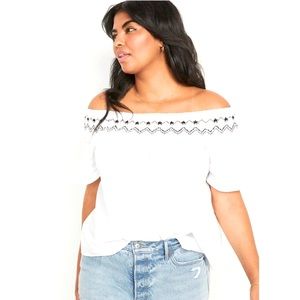 Off the shoulder top!